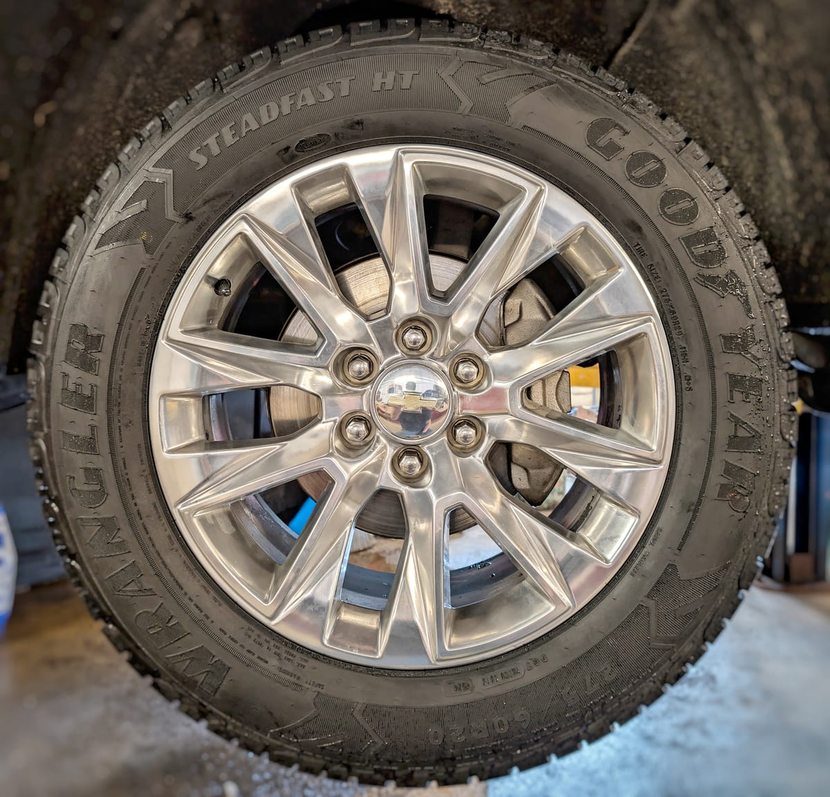 Fresh Goodyear Wrangler tire and wheel